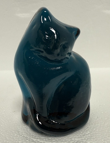 Blenko glass cat - figurine,