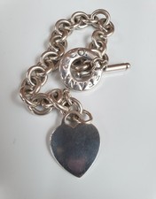 Authentic Tiffany & Co Heart Bracelet- Heart Tag Toggle Bracelet- 20cm