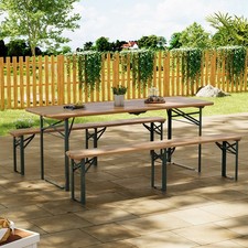 Folding Beer Table Bench Set