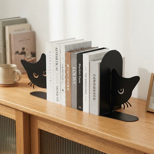 Decorative cat bookends - cat,