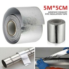 2" x 5M Silver Exhaust Heat Wrap Manifold Downpipe High Temp Bandage Tape UK