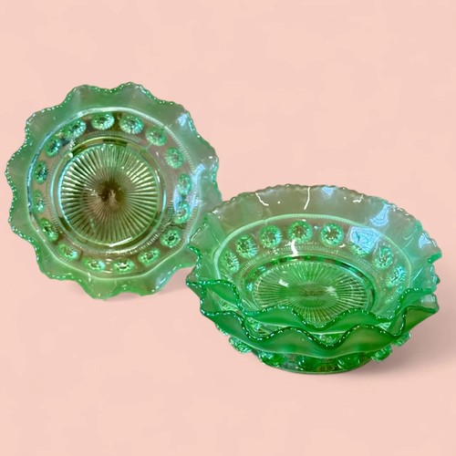 Set davidson green glass - 3,