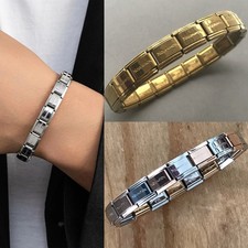 Italian Classic Charm Bracelet 18 Link Fits 9mm GOLD & SILVER Christmas Gift UK