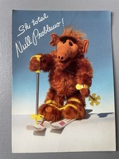 Vintage ALF alien life form postcard Ski