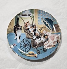 Country Kittens Collectors Plate Limited Edition 23k Gold Trim Cat Design VGC