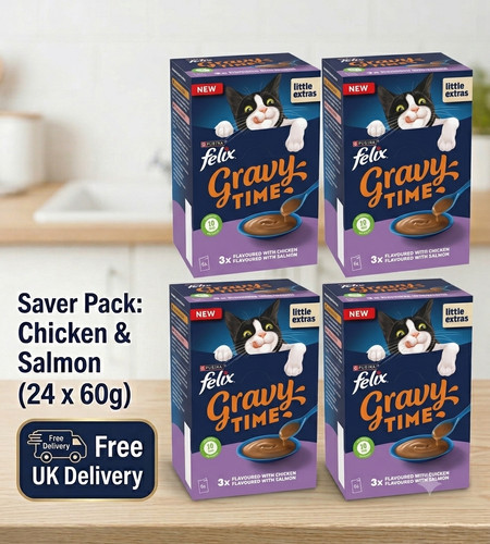 Felix gravy time - wet, cat