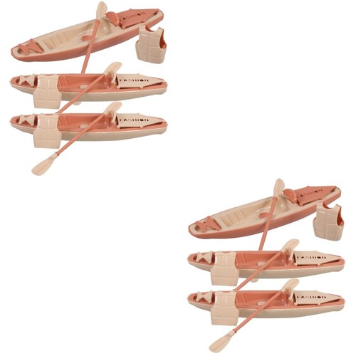 Durable plastic canoe ornament - canoe,