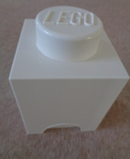 LEGO  1 PIN STORAGE BOX  WHITE