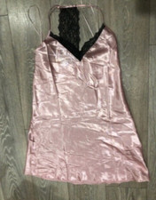 pink & black lace satin feel