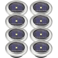 8 x Stainless Steel White Led