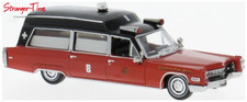 Brekina Cadillac Miller Meteor Ambulance 1966 Chicago Fire Dept HO 1/87 Scale