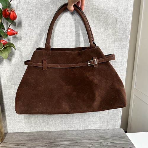 Brown suede look - suede, bag