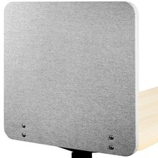 VIVO Gray Clamp-on/Screw-on 24" x 24" Desktop Privacy Panel Cubicle Desk Divider