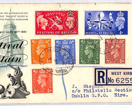 Festival 1951 fdc kgvi - 1951,