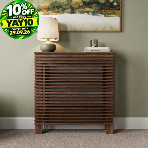 Radiator cover walnut modern - cover,