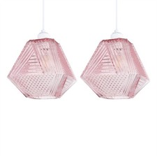 Set of 2 Modern Pink Prism