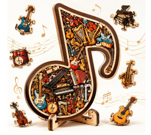 Musical note instrument jigsaw - note,