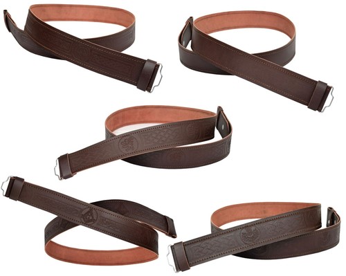 Leather kilt belt adjustable - leather,