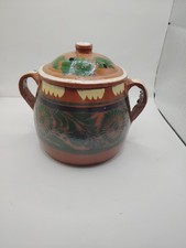 Mexican Bean Pot Red Clay
