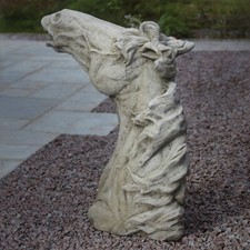 Epona horses head stone garden - epona,