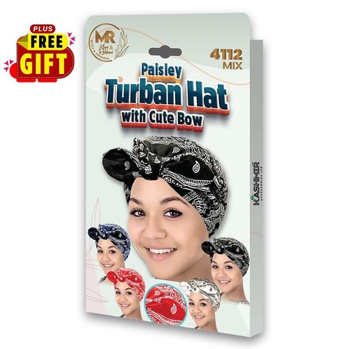 Paisley turban hat with - paisley,