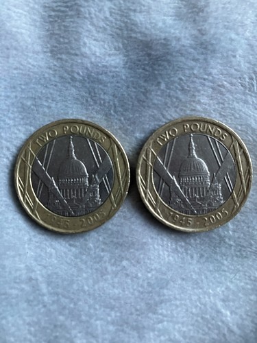 Two pound coin - two,