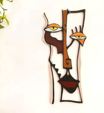 1pc Art Deco Abstract Face