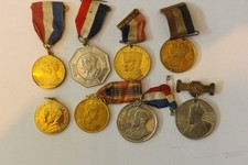 8 OLD CORONATION MEDALS
