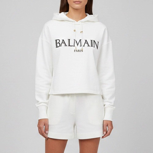 Balmain white jersey logo - jersey,