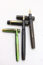 F x3 Vintage 14k Gold Nib Fountain Pens Inc Summit 675, Onoto The Pen, Conway