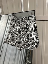 Zara Zebra Print Frill A-line