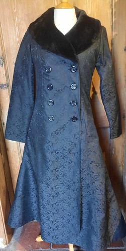 Coat black gothicana steampunk - coat,