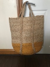 JOHN LEWIS XL strong Jute Storage Basket. Container laundry books toys clean New