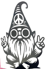 1x Gnome Hippy Decal Vinyl