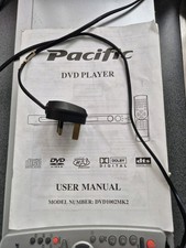 Pacific DVD player DVD1002MK2 with instructions