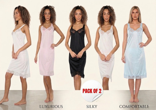Pack ladies satin chemise - ladies,