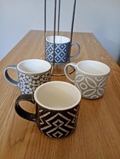 4 Next Espresso Mugs, Stacking