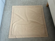 Vintage French Elvé Beige Cotton Pillow Case Cover Continental Large Square Size