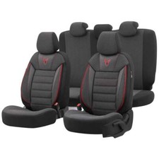 Premium Car  Seat Covers TORO, Black red for Vauxhall VX220 2000-2005