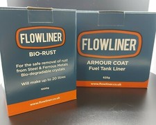 FLOWLINER Fuel Tank Sealer & Bio rust Remover -Petrol Tank Restoration Kit -650g