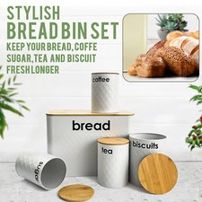 5pc Kitchen Set Bread Bin Tea