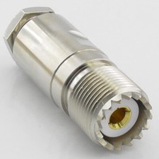 SO239 UHF In-line Female Cable Socket for RG58, PL259 Clamp Plug Socket