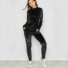 WOMENS LADIES VELVET VELOUR
