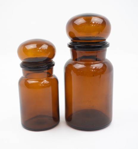 Vintage amber brown glass - 2,