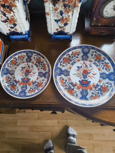 Antique japanese imari plates - antique,