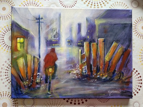 Original oil painting the - painting, 'on