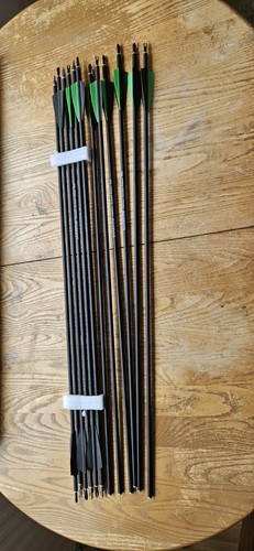12pcs carbon arrow 1000 - carbon,
