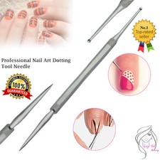 Nail Art Dotting Tool NEEDLE & DOTTER Double Ended Manicure NAIL Paint Designing
