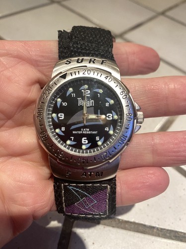 Terrain surf quartz watch with - terrain,