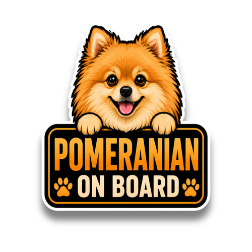 Cute pomeranian dog board - pomeranian,